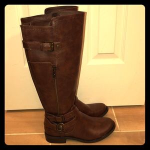 white platform booties